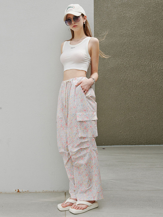 Floral Side Pintuck Pants [2color]