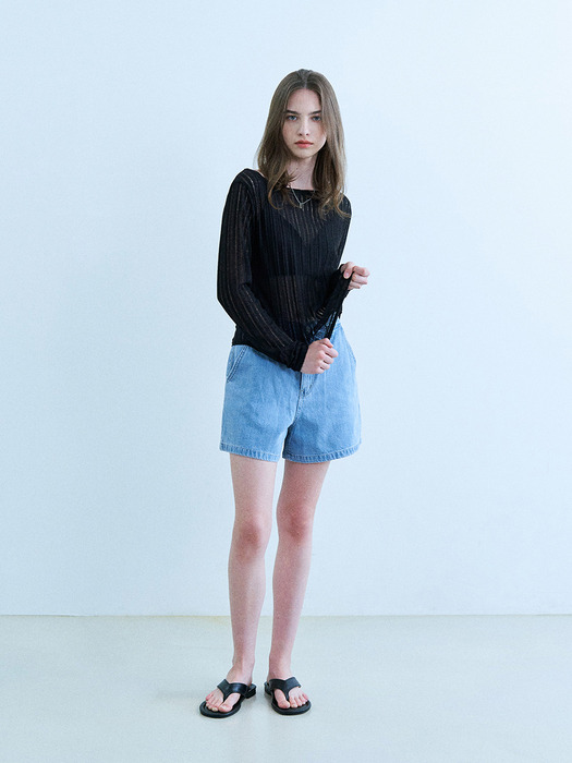 See through summer knit - black