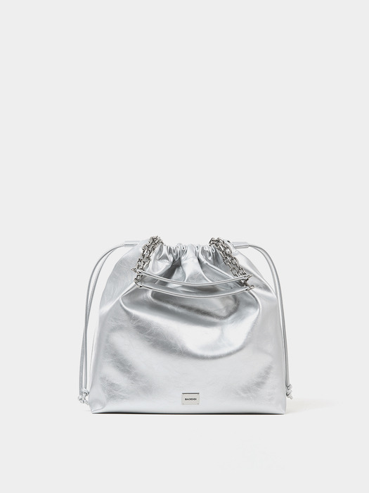 CH. TRAWSTRING BAG, SILVER