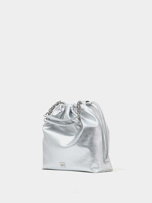 CH. TRAWSTRING BAG, SILVER