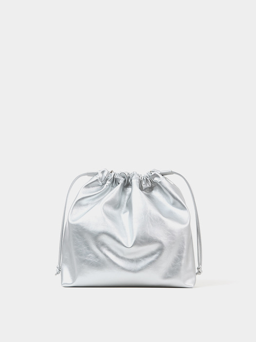 CH. TRAWSTRING BAG, SILVER