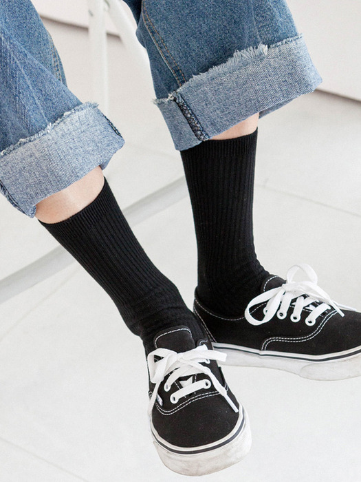 사계절 베이직 데일리 골지양말  바비 7color