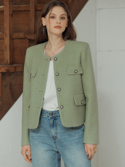 Leanna Tweed Jacket [Green]