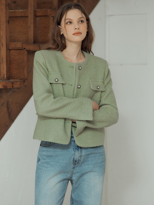 Leanna Tweed Jacket [Green]