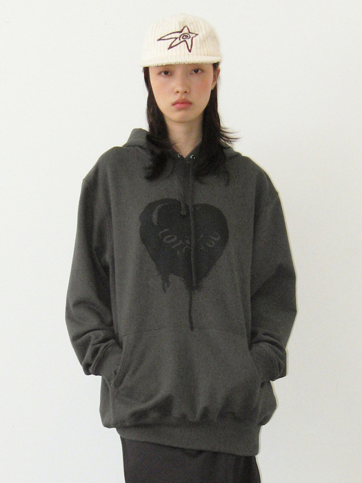 lotsyou_Melting Heart Candy Hoodie Charcoal