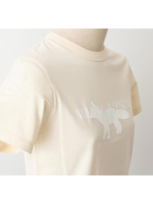 [메종키츠네] IW00154KJ0008 P701 / 여성 FOX 스탬프 크림 티셔츠