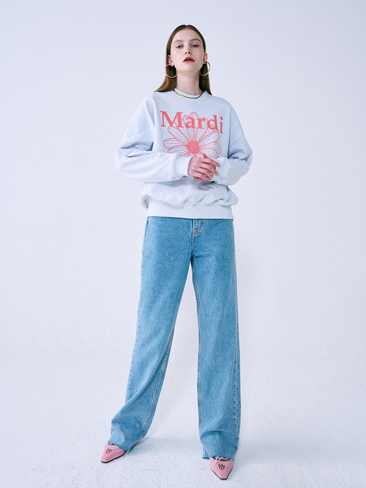 SWEATSHIRT FLOWERMARDI_HEATHER CORAL