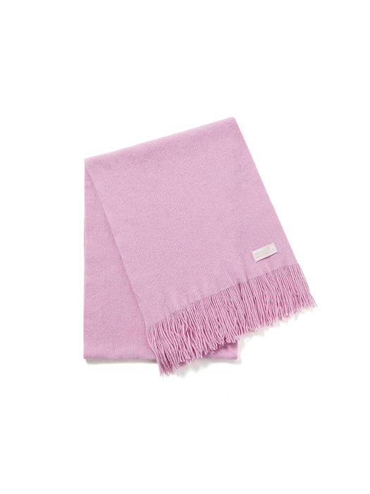 RACCOON BLENDED MUFFLER FRINGE_PINK