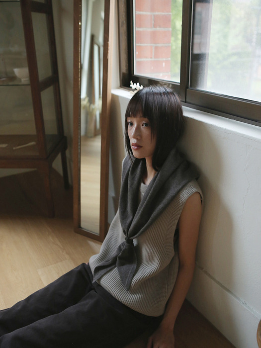 CASHMERE TRIANGLE MUFFLER [YA303]_3color