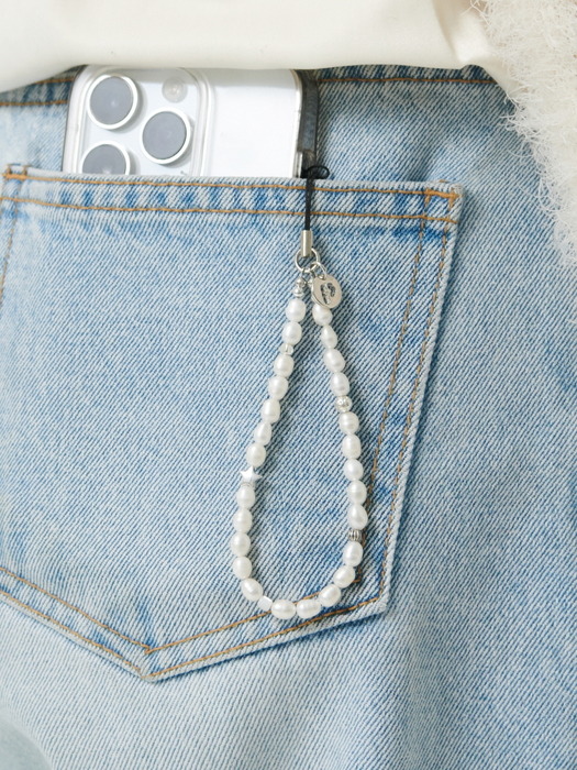 MINI FRESH PEARL STRAP 진주 폰스트랩 키링