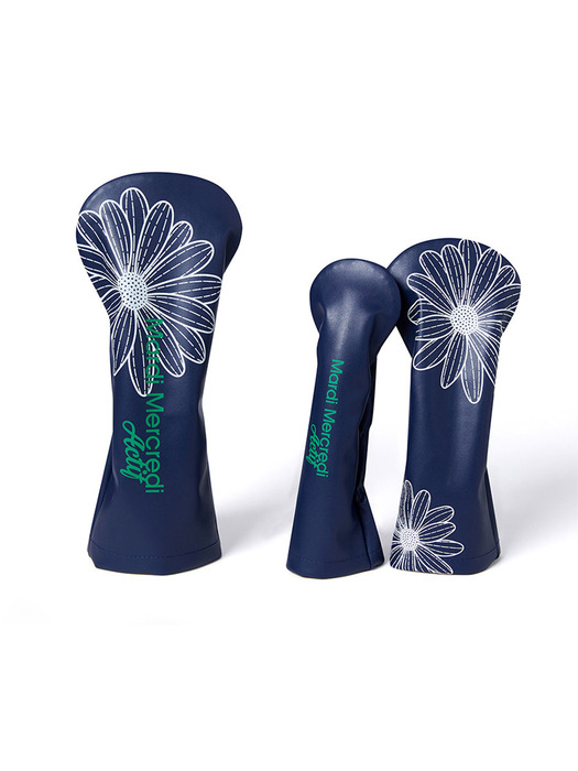WOOD COVER DUO FLOWERS_NAVY IVORY