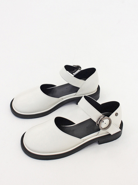 Alegna round maryjane shoes_white