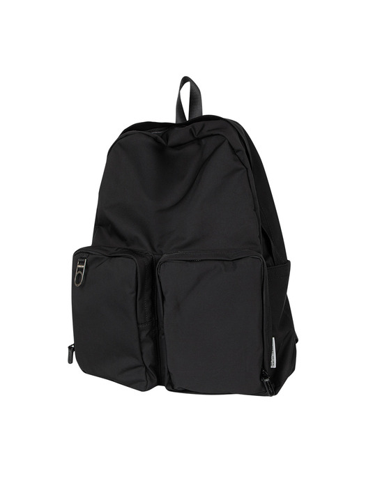 Double Pocket Cargo Backpack (BLACK)