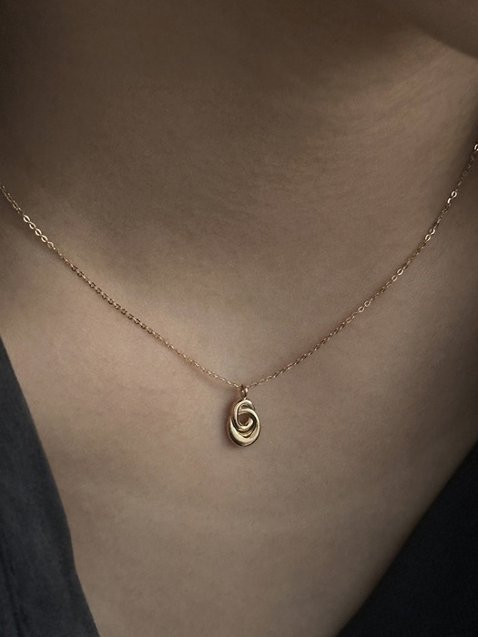 14k Double rings necklace