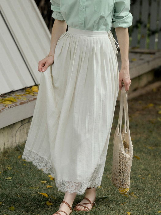 SR_Patchwork lace long skirt