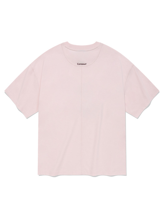 트로피컬 로고 티셔츠 라이트 핑크