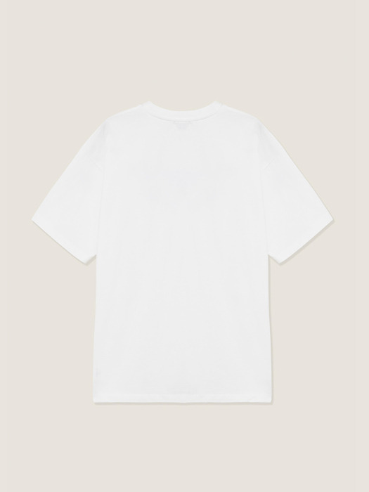 LINKED EMBROIDERY LOGO T-SHIRT (WHITE)
