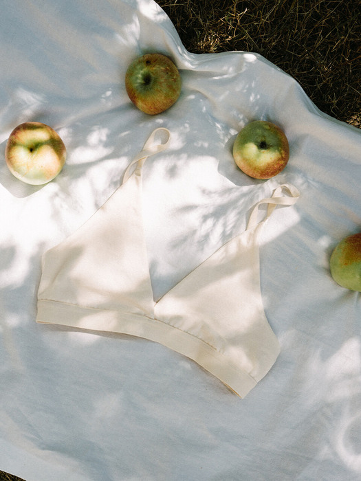 Triangle Organic cotton bra in raw color (3 options) (삼각 오가닉코튼 브라)