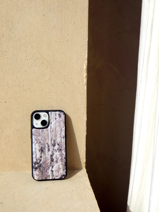 TEXTILE PHONE CASE [BABY PINK]