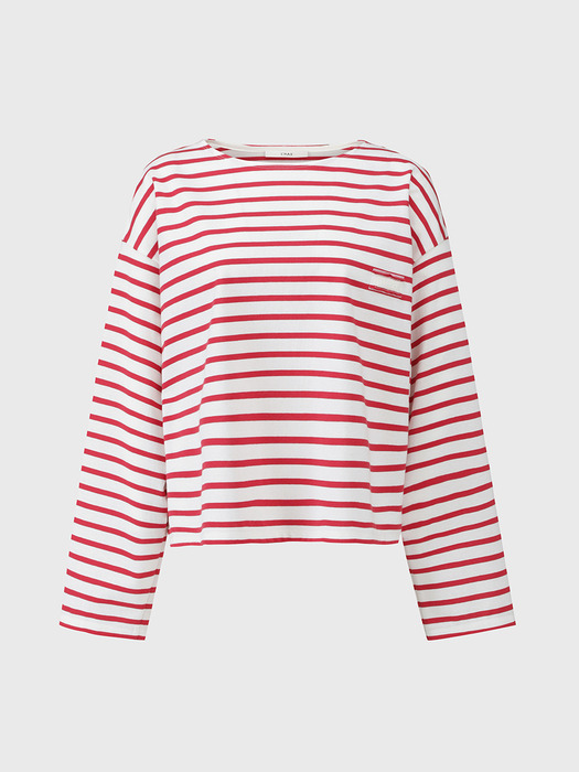 KLASSIC BORDER STRIPE T-SHIRT_RED