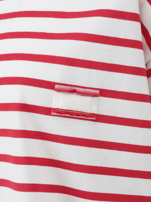 KLASSIC BORDER STRIPE T-SHIRT_RED