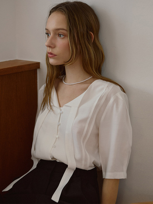 Bailey Tie Blouse [Ivory]