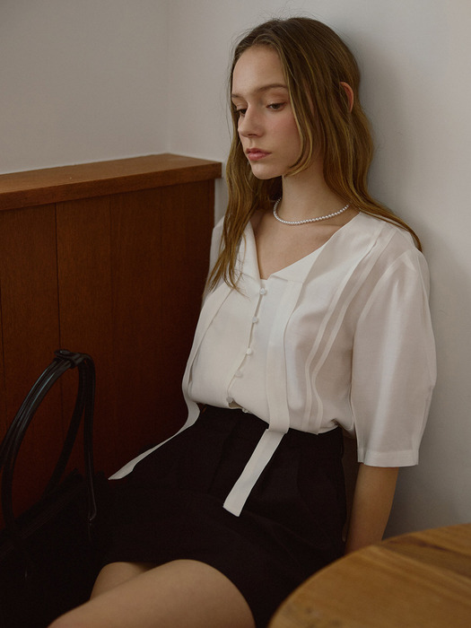 Bailey Tie Blouse [Ivory]