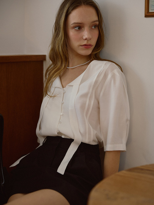 Bailey Tie Blouse [Ivory]