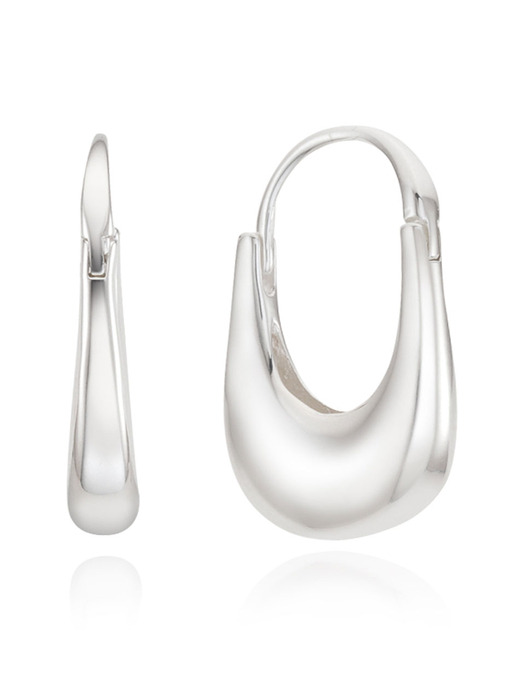 [silver925]low basket onetouch earring