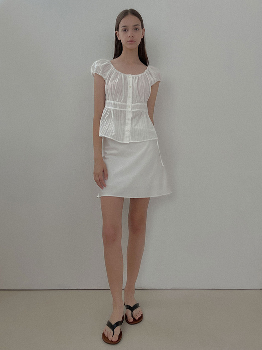 [24 SUMMER][SALT Label] MARRY PUFF BLOUSE_WHITE