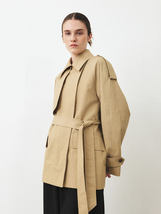 TFF CLASSIC HALF TRENCH COAT_2COLORS