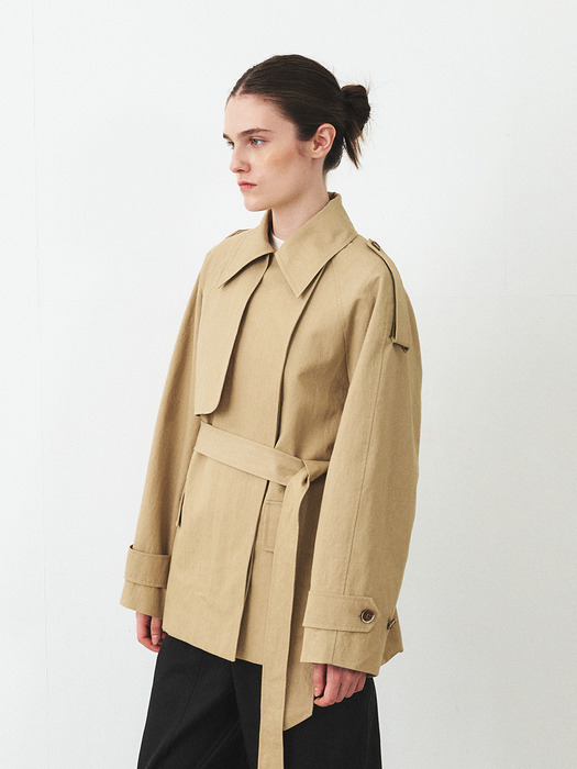 TFF CLASSIC HALF TRENCH COAT_2COLORS