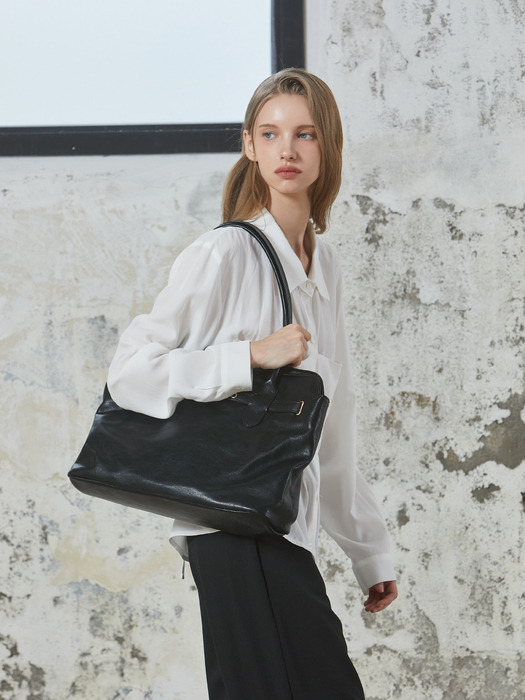 CLASSIC BELT SHOPPER BAG_BLACK