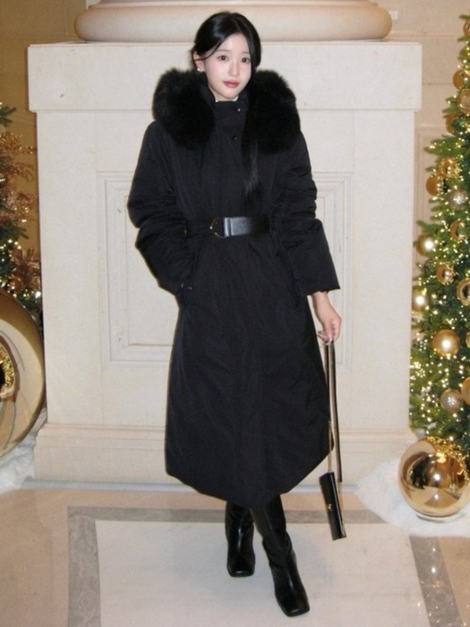 [오늘출발]폭스퍼 후드 롱 덕 다운 점퍼_2colors