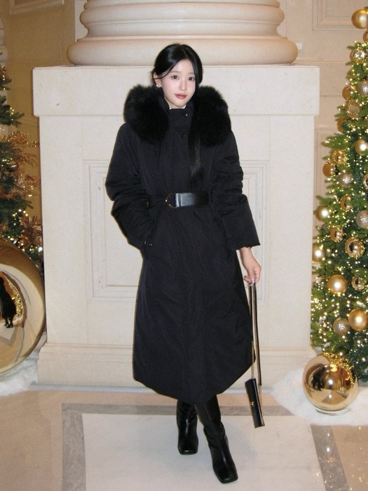 [오늘출발]폭스퍼 후드 롱 덕 다운 점퍼_2colors