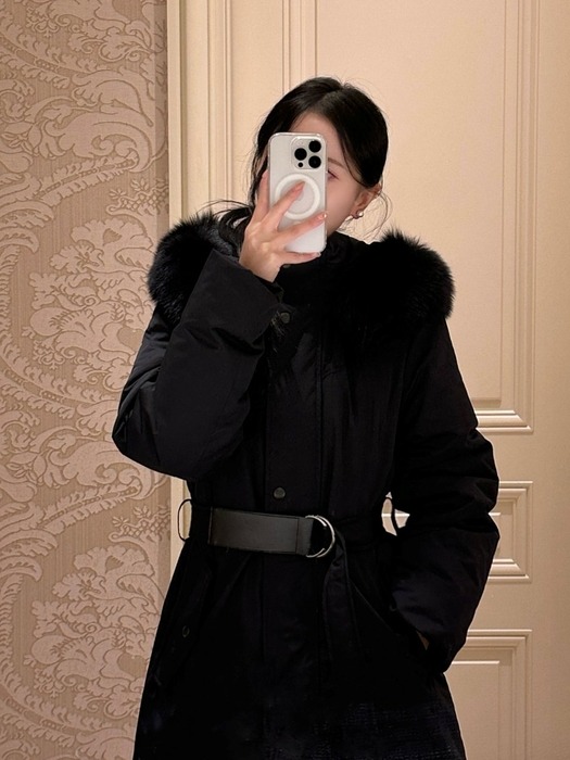 [오늘출발]폭스퍼 후드 롱 덕 다운 점퍼_2colors