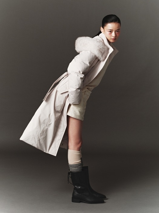 [오늘출발]폭스퍼 후드 롱 덕 다운 점퍼_2colors