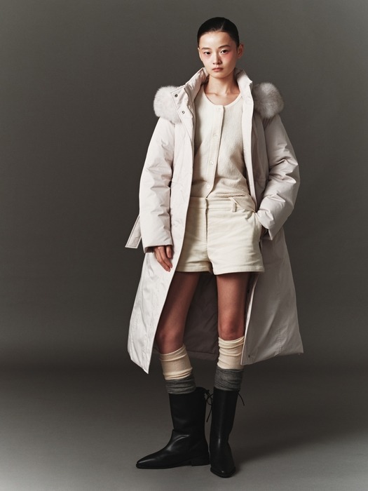 [오늘출발]폭스퍼 후드 롱 덕 다운 점퍼_2colors