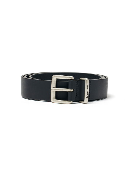 VINTAGE LEATHER BELT IN BLACK - Image 3