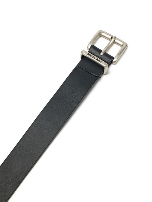 VINTAGE LEATHER BELT IN BLACK - Image 2
