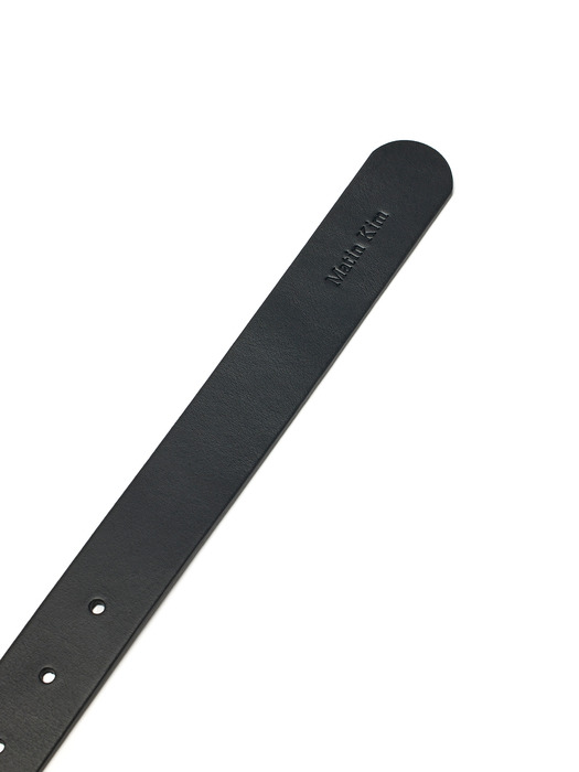 VINTAGE LEATHER BELT IN BLACK - Image 1