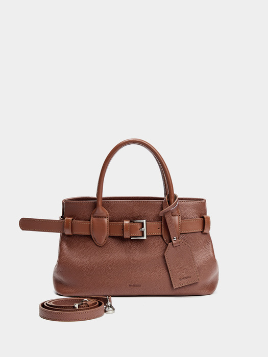 BELT MINI TOTE BAG, BROWN