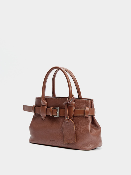 BELT MINI TOTE BAG, BROWN