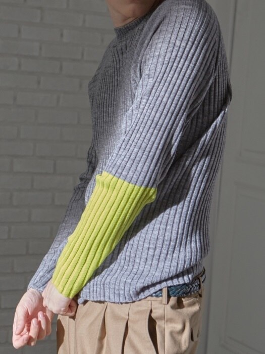 raglan sleeve coloring knit_L/GREY