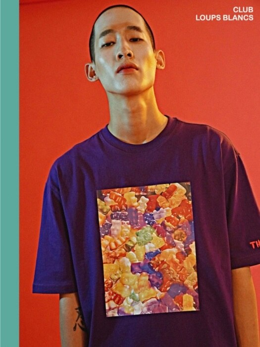 JELLY SQUARE SHORT SLEEVE 퍼플