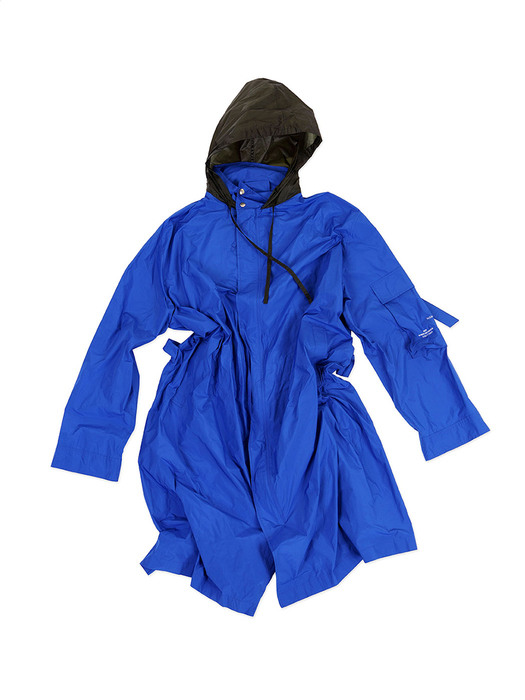 Blue Contrast Hood Visitor Rain Coat (Genderless)