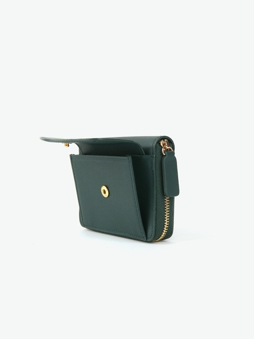 REIMS W016 Zipper poket Wallet Olive Green