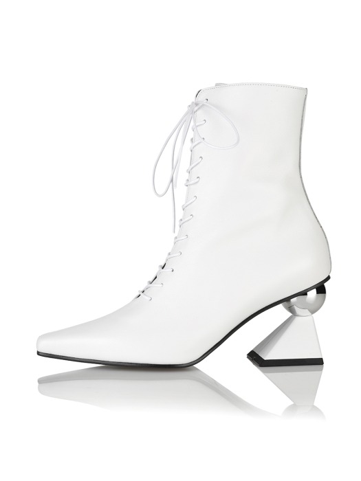 Gloria glam heel boots / 19AW-B542 White