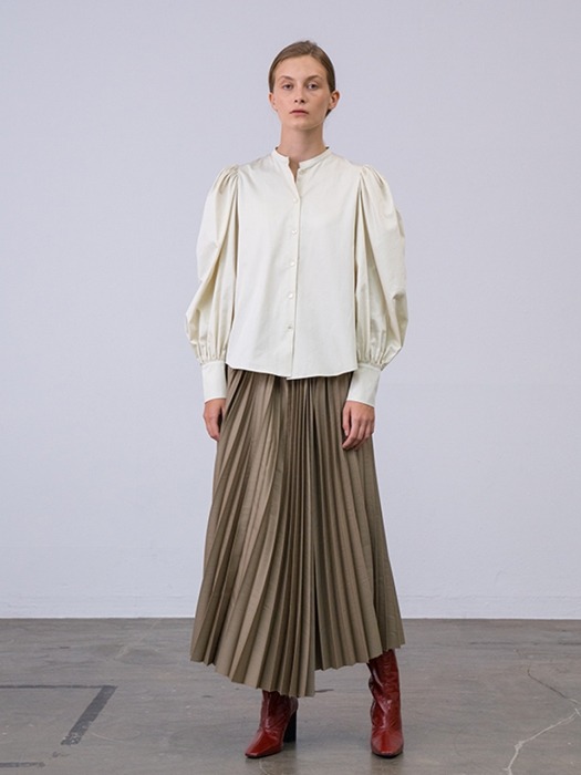 Wool Pleats Skirt 