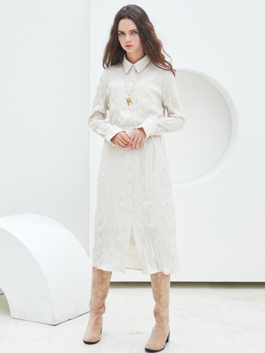 WRINKLE SILKY ONEPIECE [ 링클 실키 원피스 ] RMS10DR01